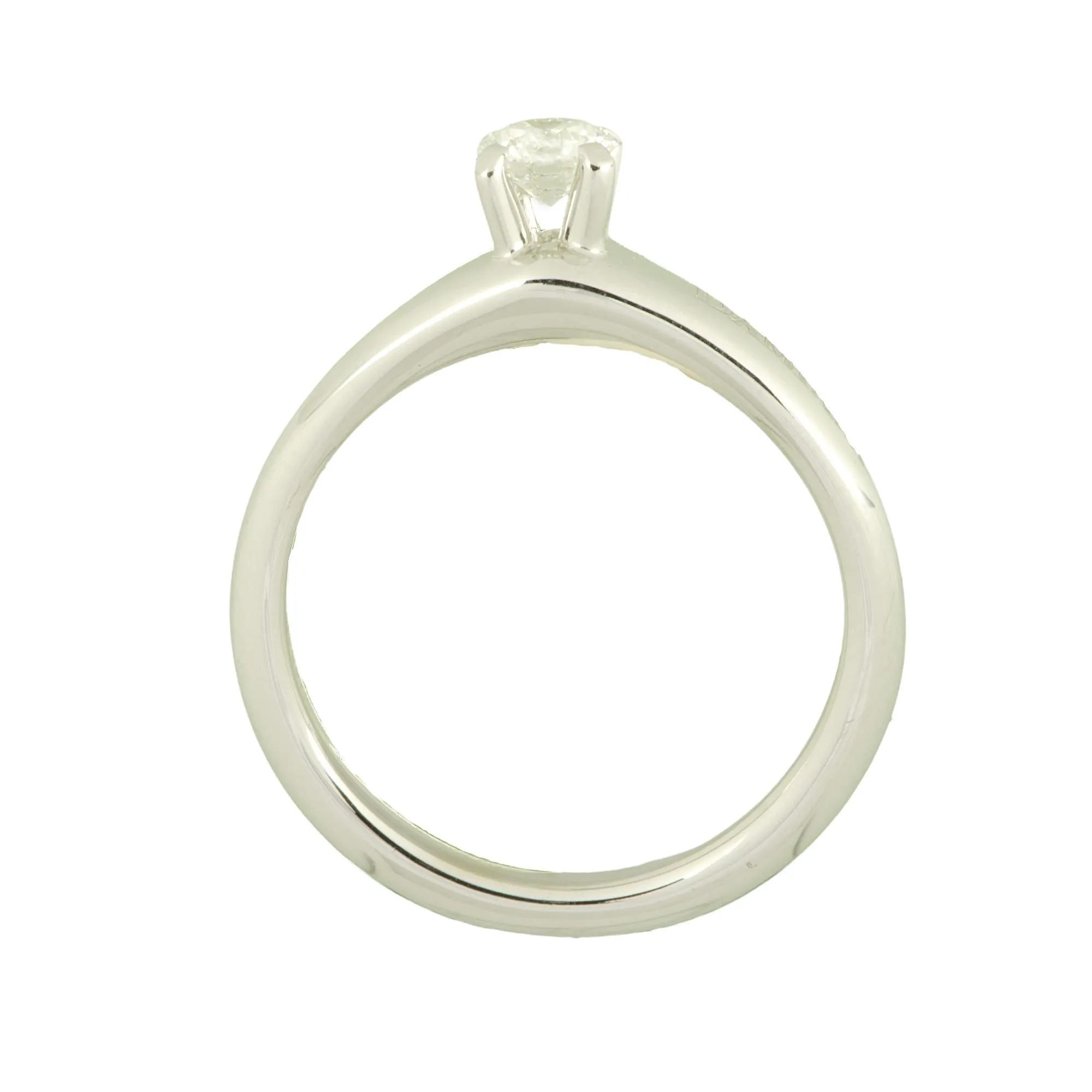 ANELLO  IN ORO BIANCO CON DIAMANTI CT 0.35 MIS 15