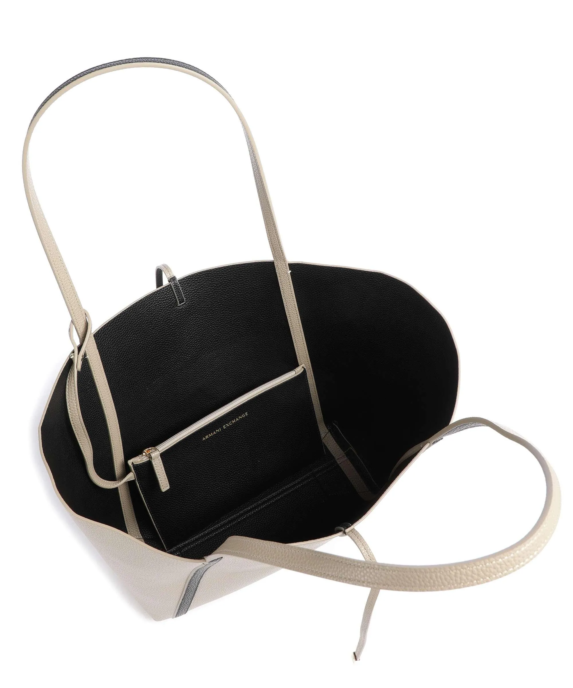  Armani Exchange Borsa shopper pelle sintetica taupe  