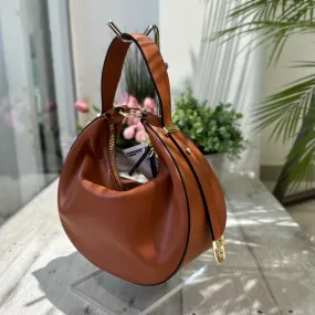Borsa Luna Vera Pelle Cuoio con Tracolla o a Spalla o Pochette