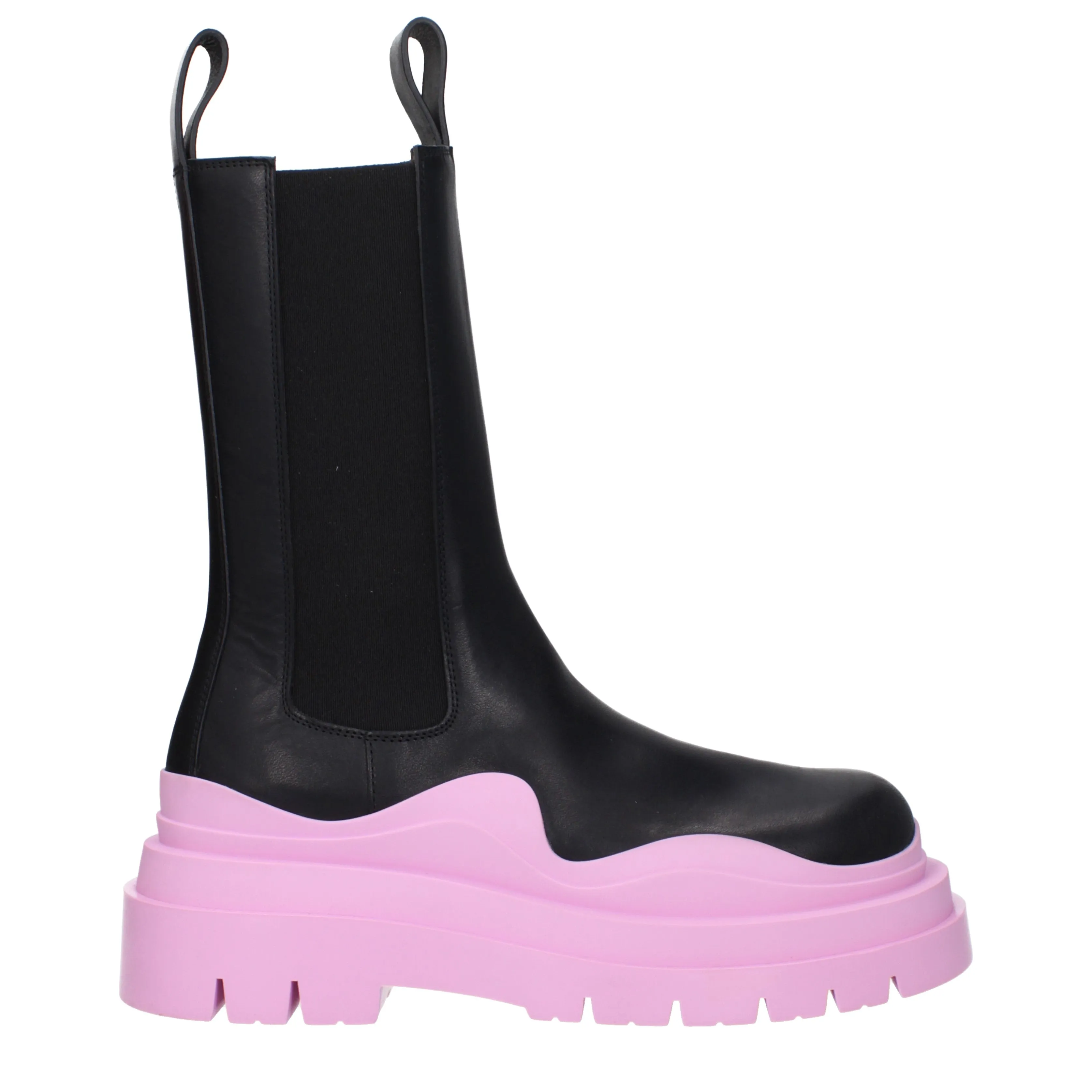 Bottega Veneta Stivaletti Donna Pelle Nero/Rosa