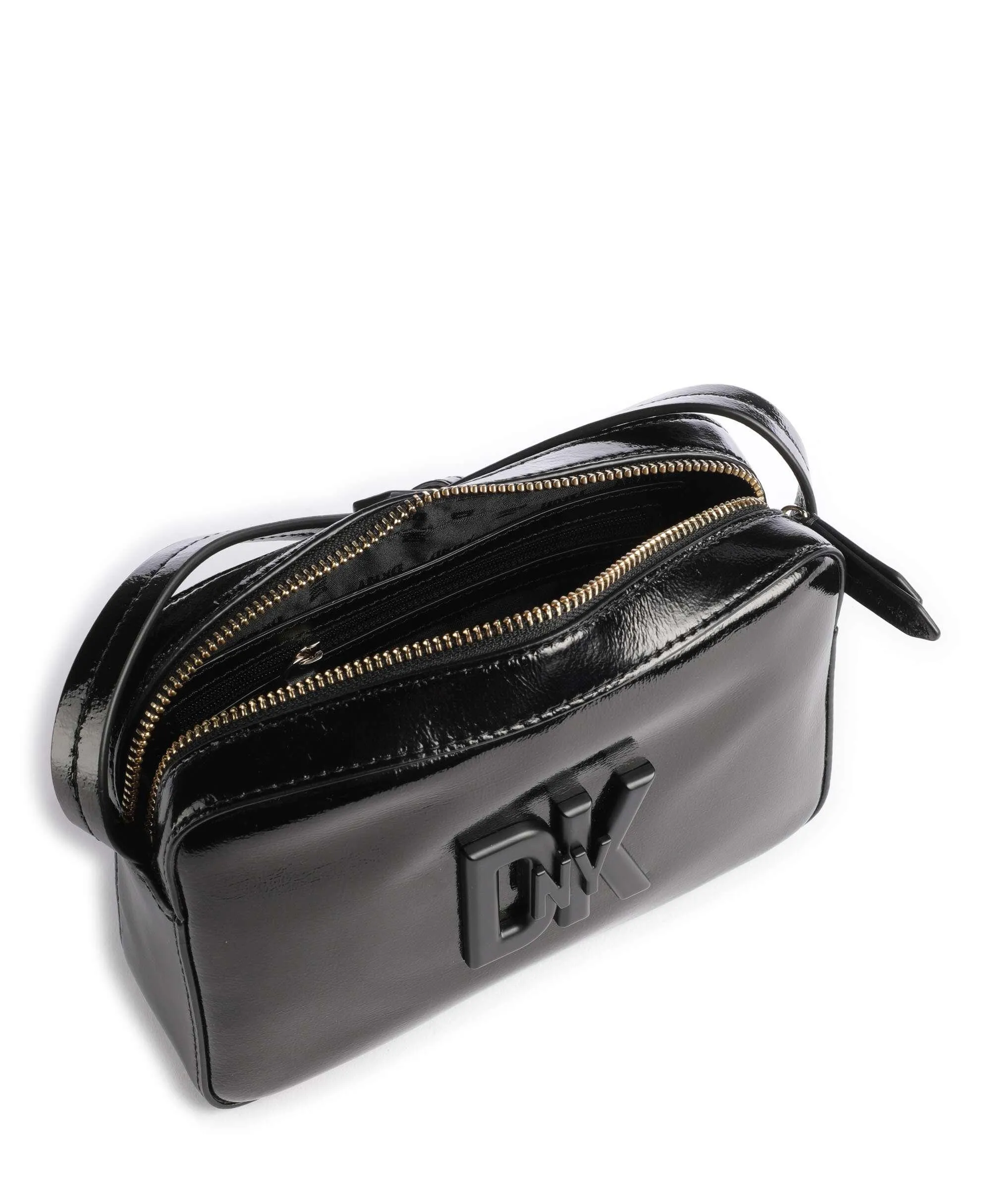  DKNY Milano Seventh Avenue Borsa a tracolla pelle di vacchetta finemente grana nero  