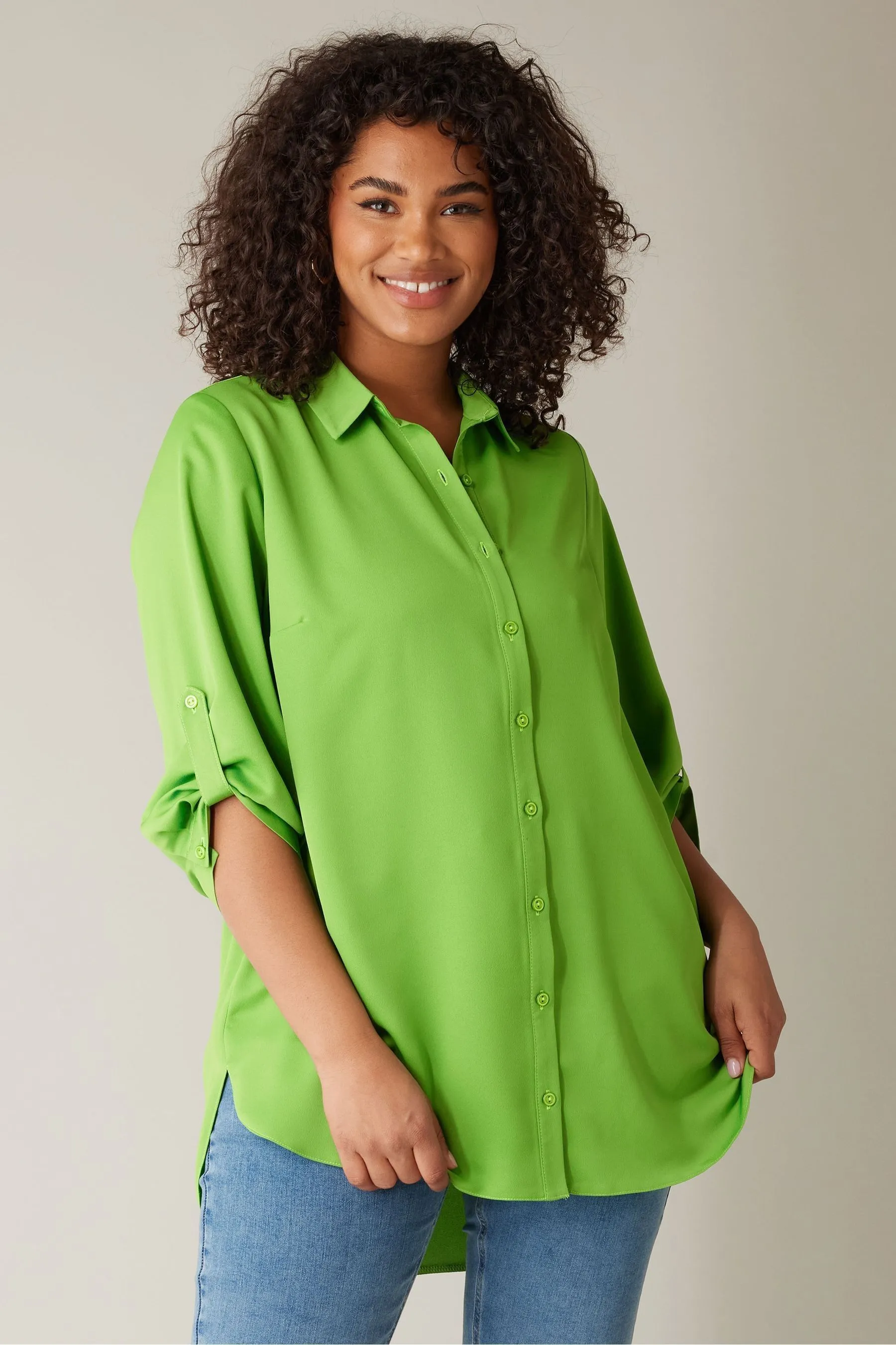 Evans Curve Tab Sleeve Shirt    