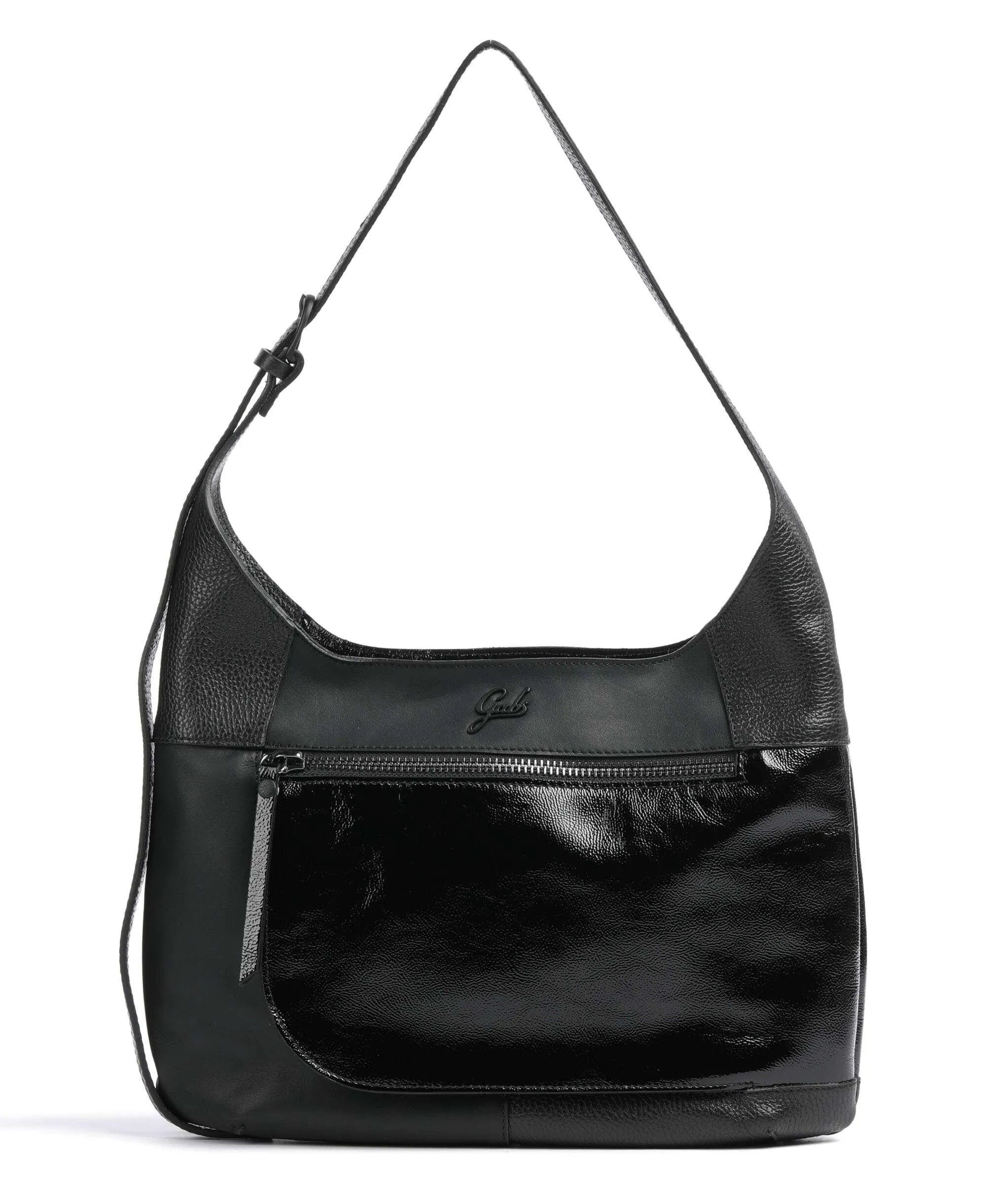  Gabs Mirta L Borsa hobo pelle di vitello grana nero  