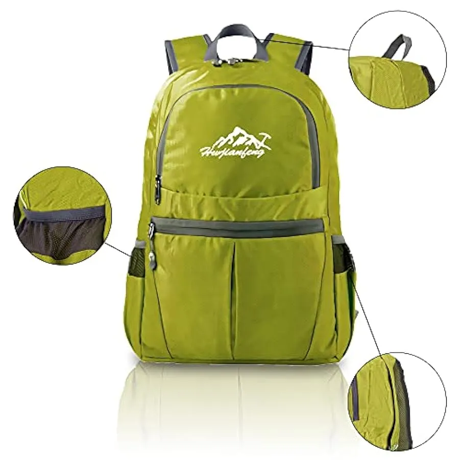 INTIRILIFE Zaino pieghevole ultraleggero – Zaino da trekking unisex 36L impermeabile – outdoor daypack per campeggio, escursioni