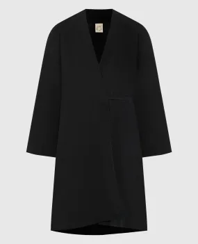 Jan Jan Van Essche Cardigan allungato nero con odore KIMONO14WASHISHIRTING