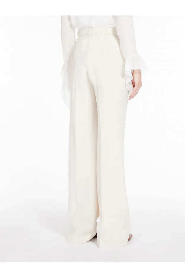 Max Mara Agami Pantaloni in crêpe satin di lana