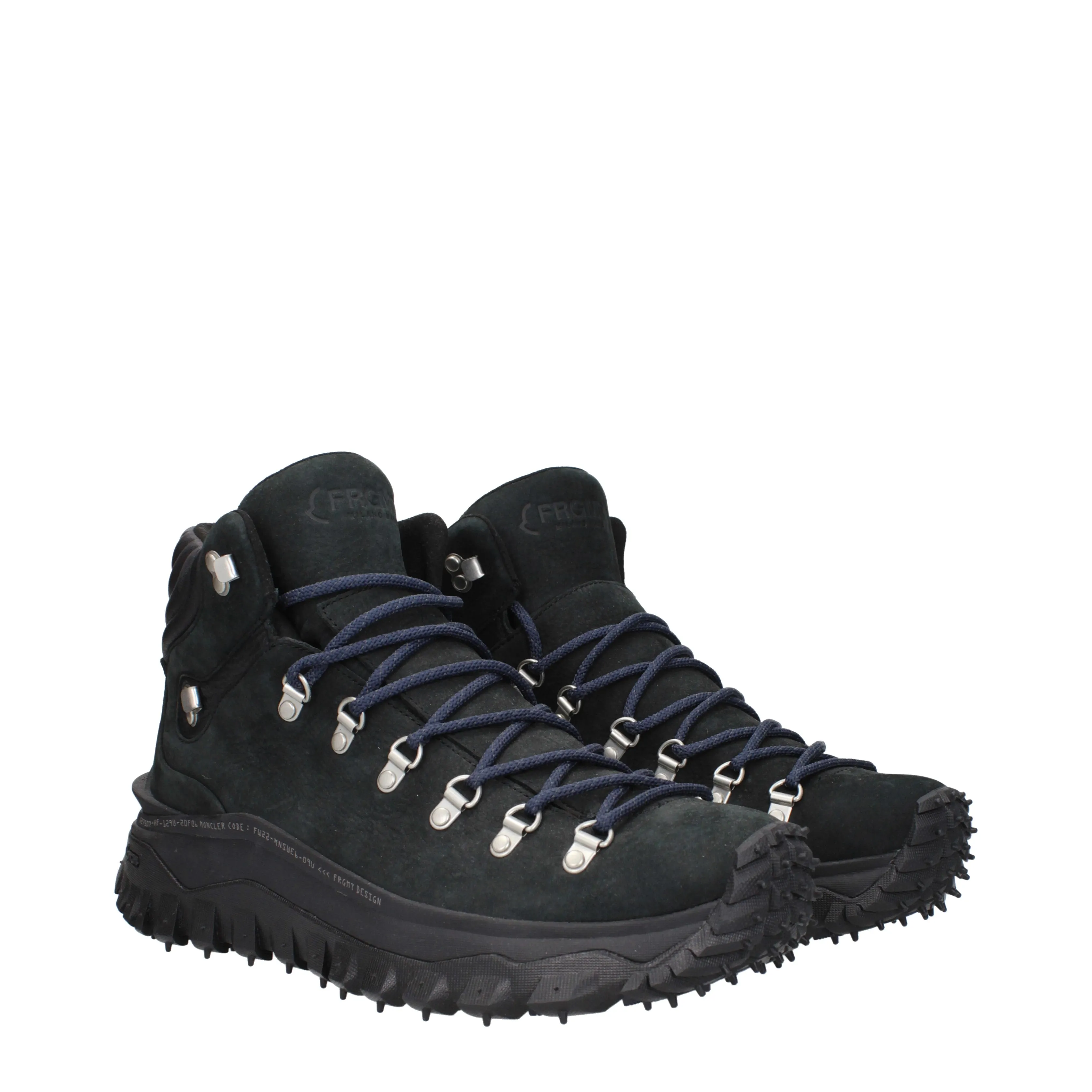 Moncler Stivaletti Trailgrip high Uomo Camoscio Nero