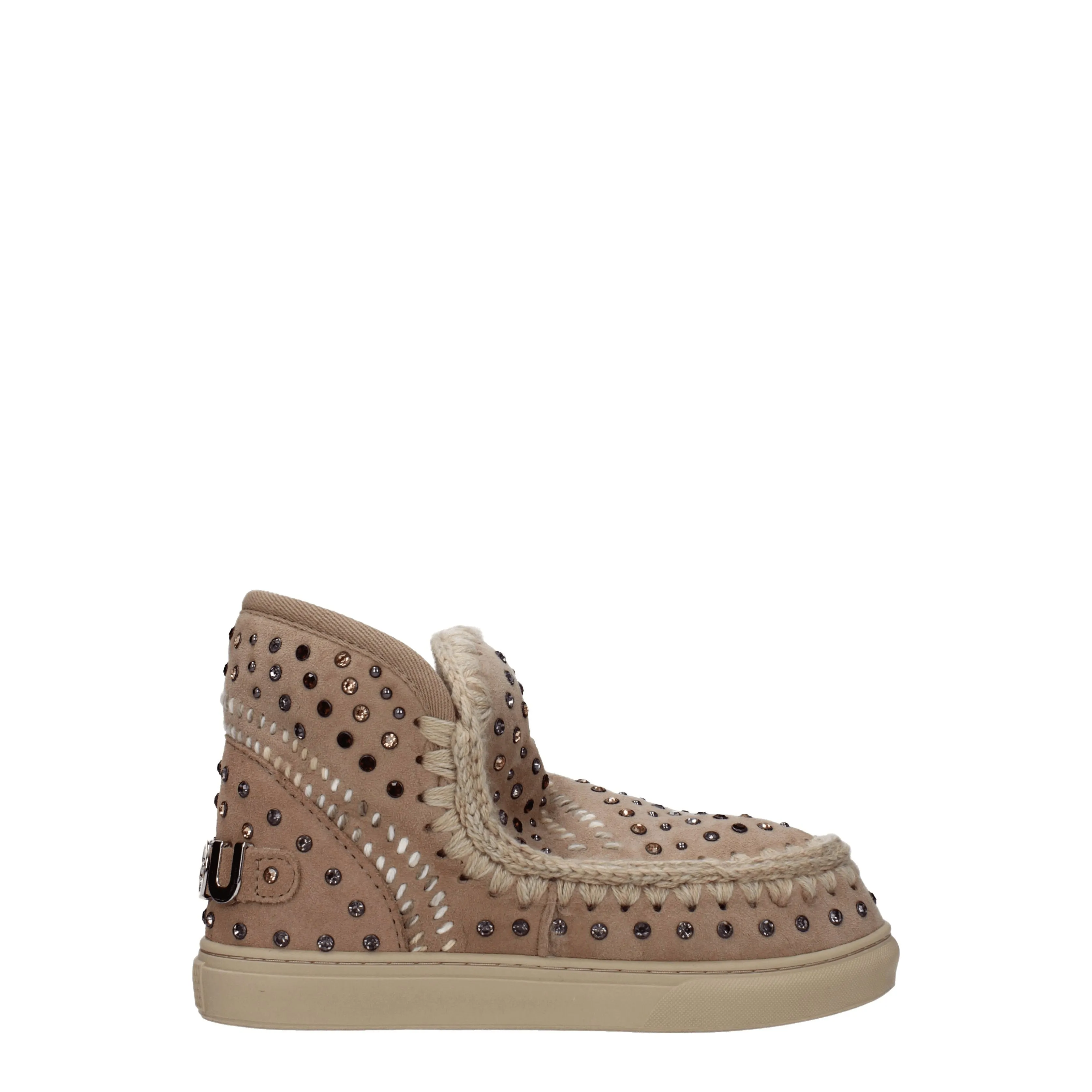 Mou Stivaletti Eskimo Donna Camoscio Beige/Viola