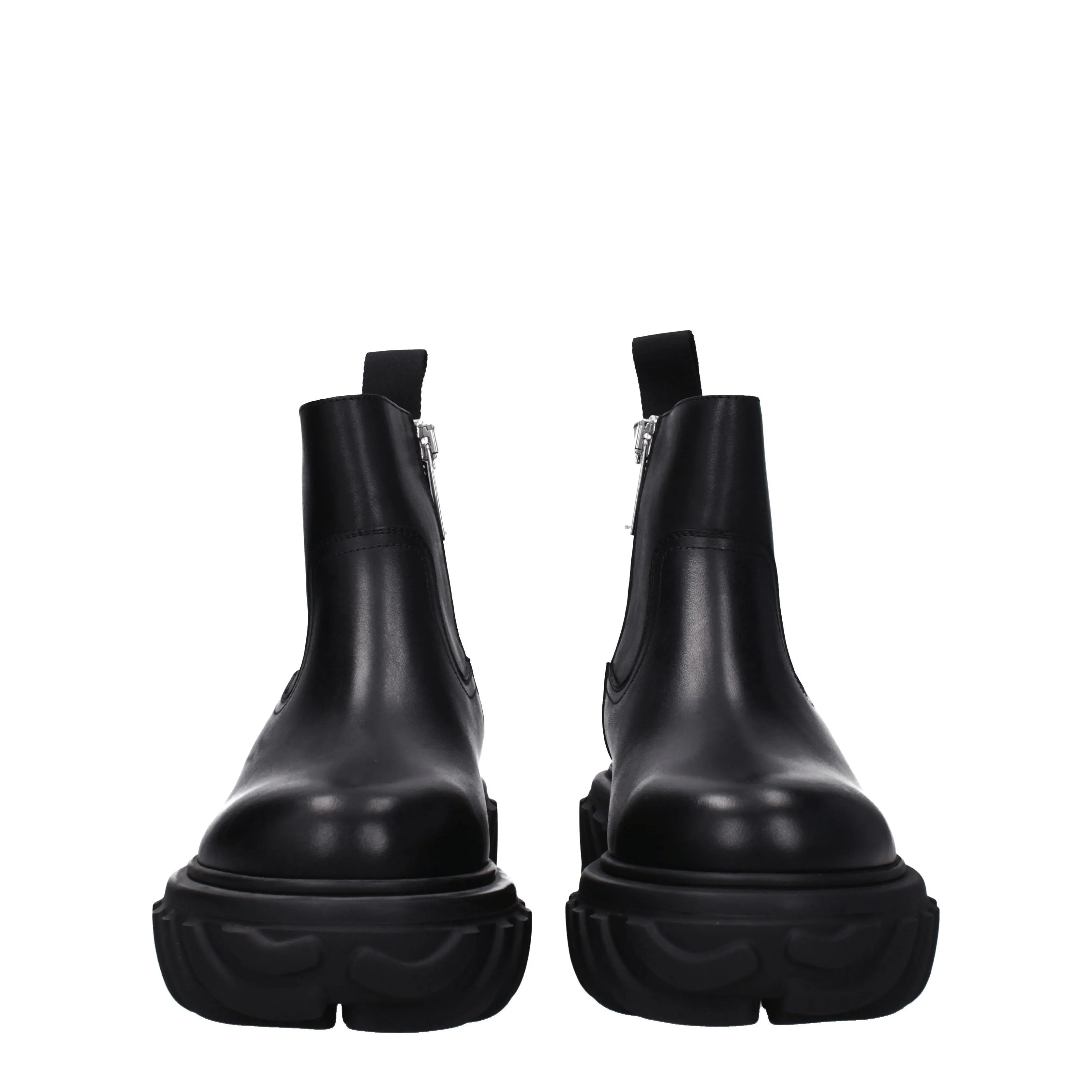 Off-White Stivaletti Tractor motor Uomo Pelle Nero