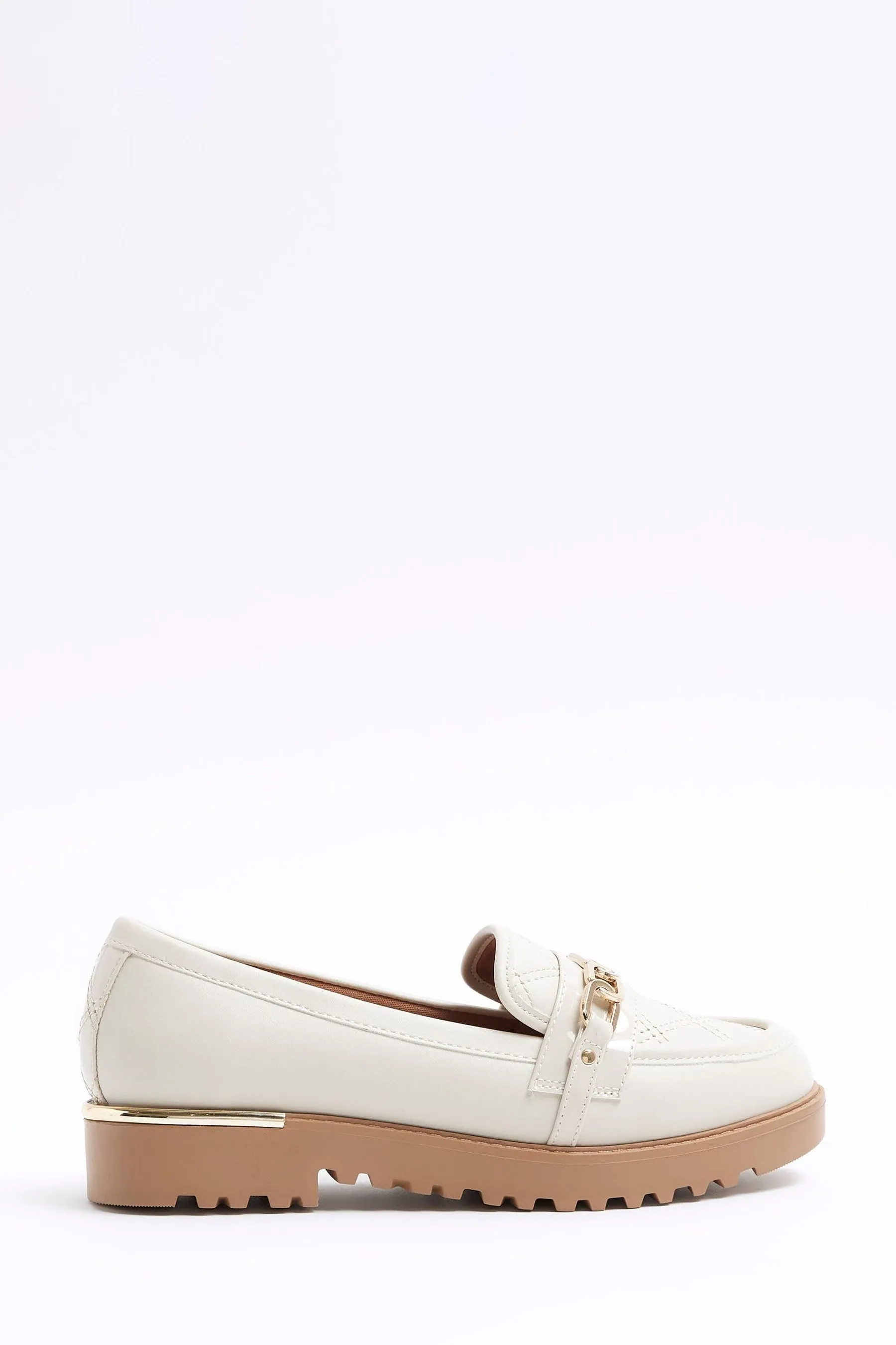 River Island - Mocassini trapuntati Firmato con catena