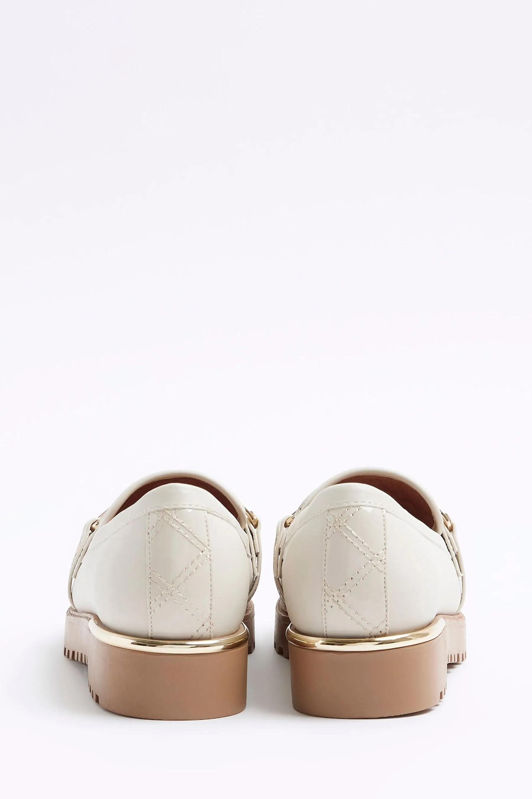 River Island - Mocassini trapuntati Firmato con catena