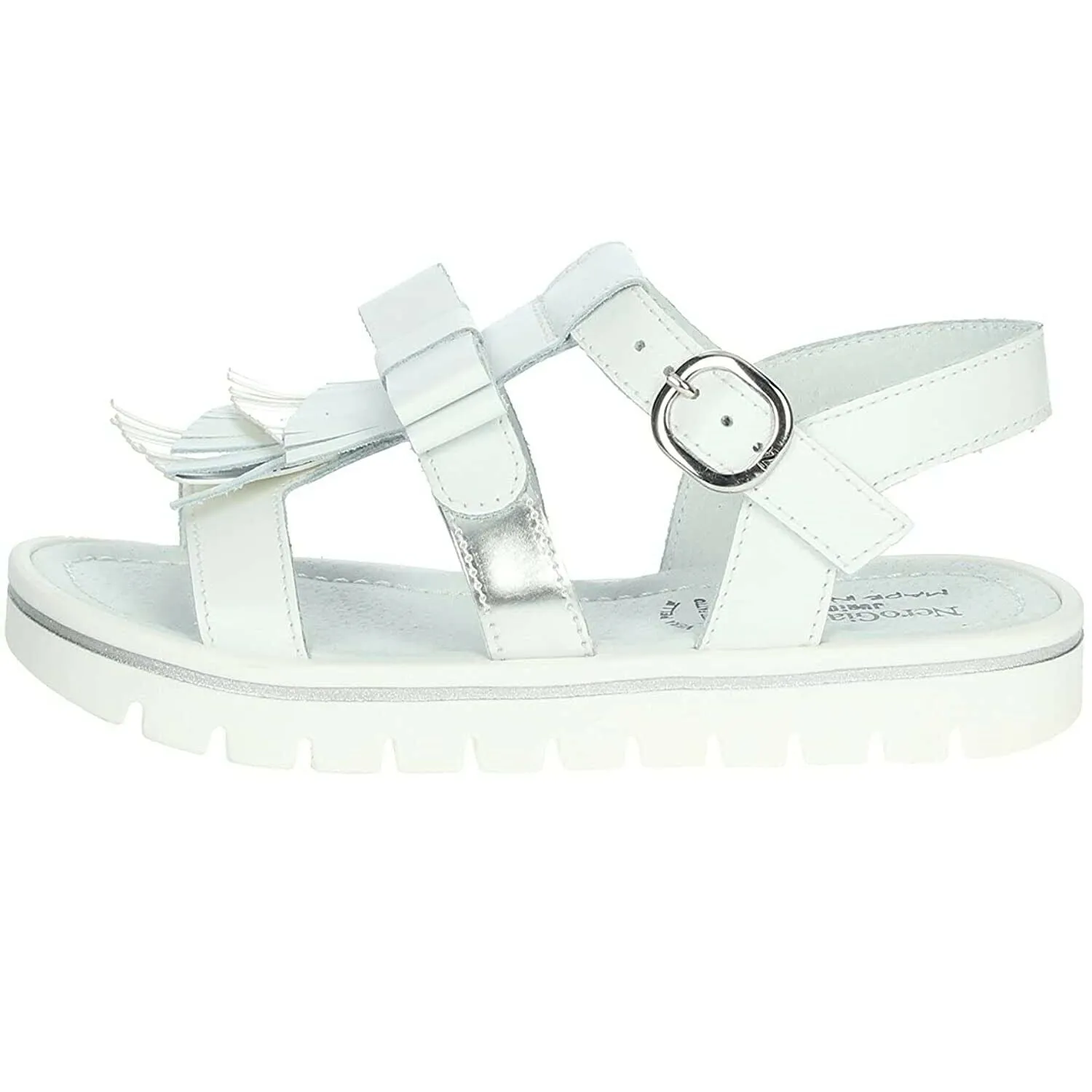 Scarpe da Bambina NeroGiardini - Art. E031617F 707 sandalo elegante Bianco Argento