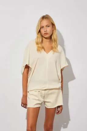 SEMICOUTURE Blusa manica corta a kimono