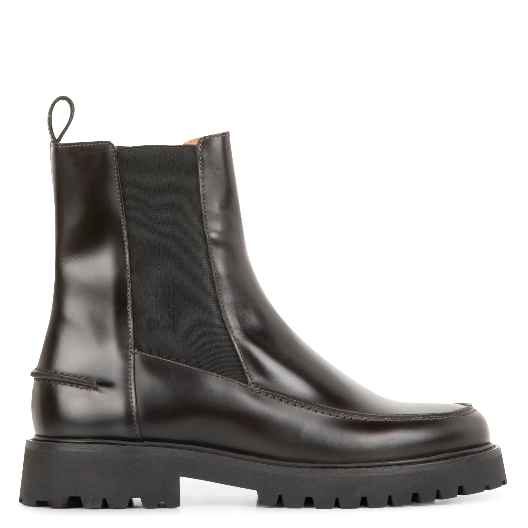  SESSUN   MAGNUS - Stivaletti Chelsea con suola dentellata in pelle | Marrone
