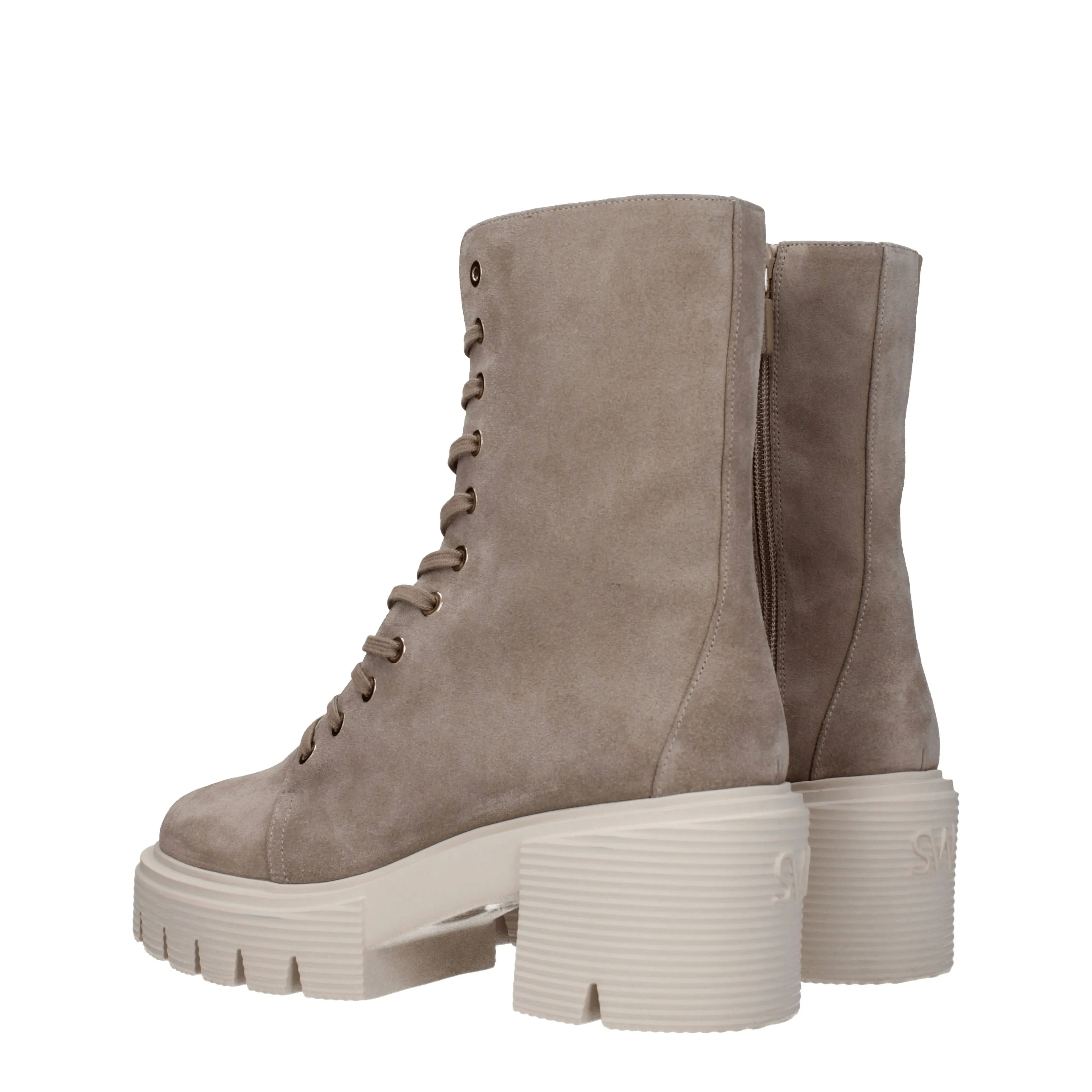 Stuart Weitzman Stivaletti Soho Donna Camoscio Beige/Latte