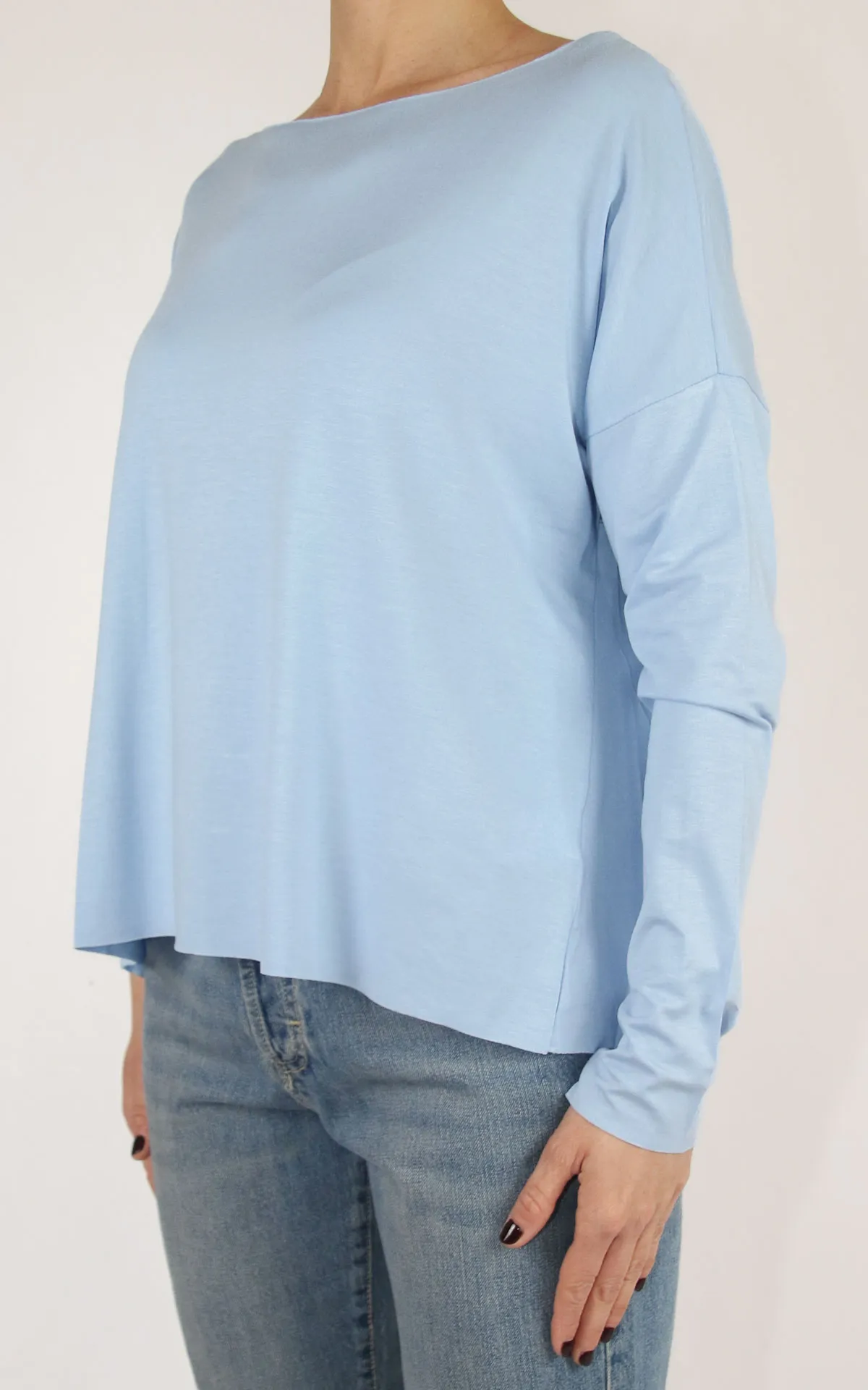 SusyMix – maglia  kimono viscosa – Celeste