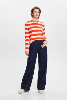 Top in jersey di cotone a righe