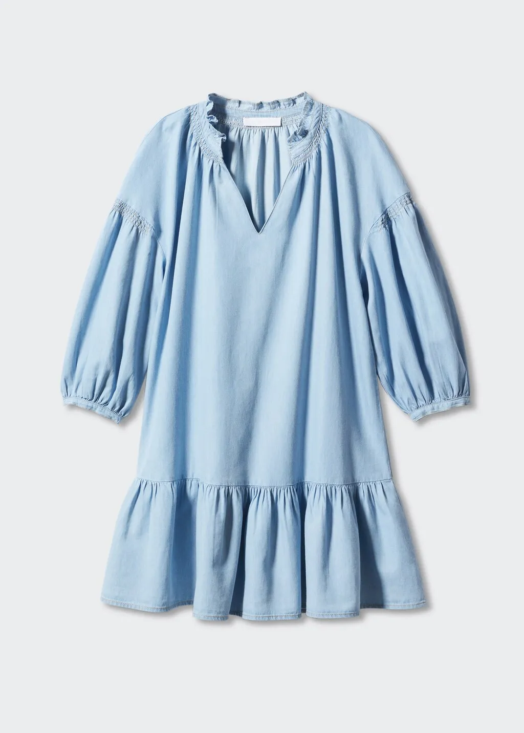 Vestito volant maniche a palloncino
